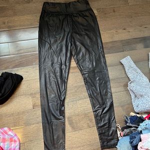 Faux leather leggings